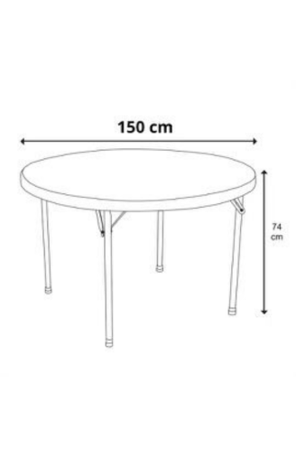 Table ronde 150 cm